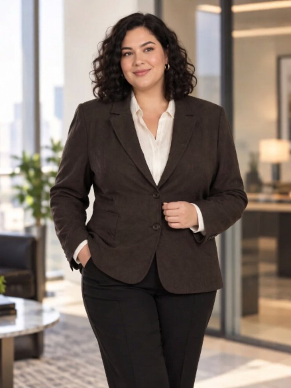 Linen Blend Woman's Blazer